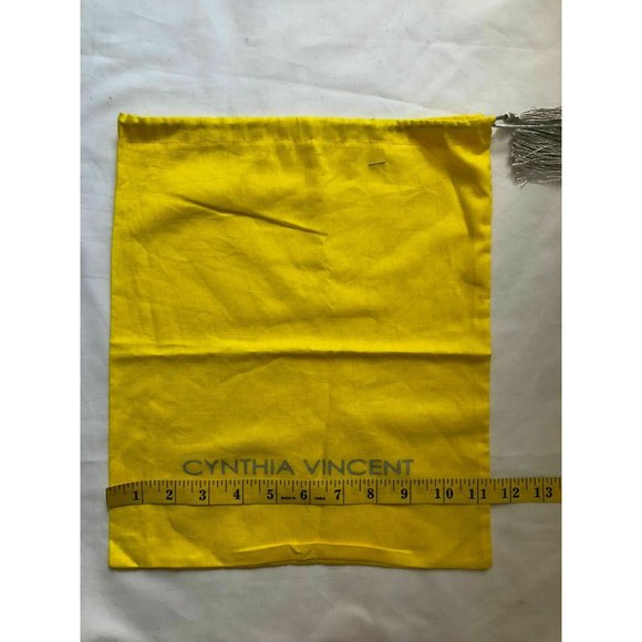 Cynthia Vincent DustBag Yellow 13.5" x 11.2" - Picture 5 of 6